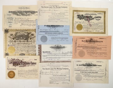 Cripple Creek Mining Stocks Collection (10) [191350]