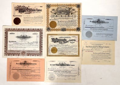 Cripple Creek Mining Stocks Collection (8) [191351]