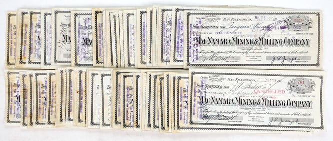 MacNamara Mining & Milling Company Stocks [195216]