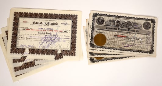Concordia Virginia Mining & Comstock Ltd. Stocks, 10 [193962]