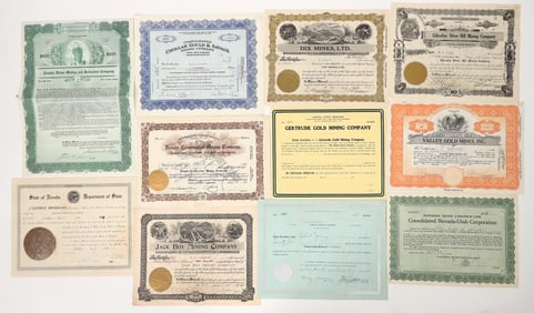 Nevada Mining Stocks, 12, 1904-37 [192458]