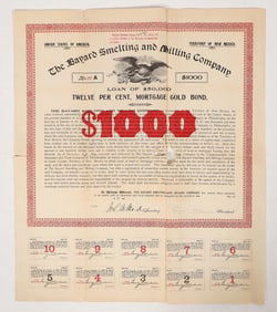 Bayard Smelting and Milling Bond, c. 1900, Rare [191497]