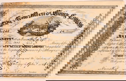 New Mexico Mining Co. Stock, 1864 [180201]