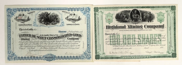 Lawrence County, South Dakota Mining Stock Pair [196927]