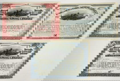 Homestake Mining Company Stock Certificate Trio [197643]