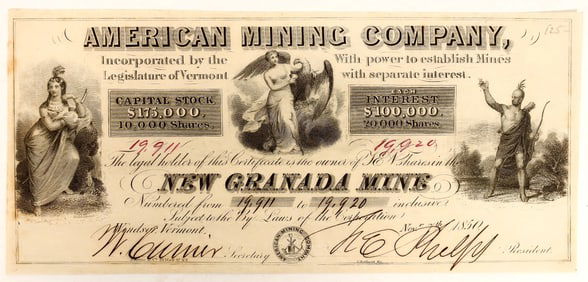 New Granada Mine Stock Certificate [191385]