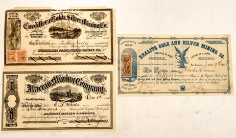 Early Mexico Mining Stock Trio [191246]
