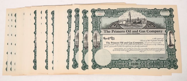 Unissued Colorado Oil Stocks, Early 1900s [192549]