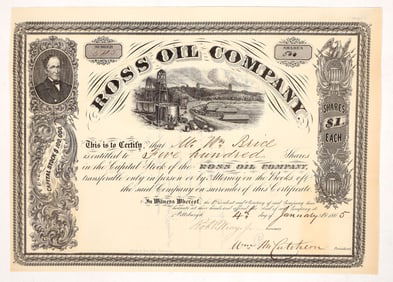 Ross Oil Stock, 1865 [191635]