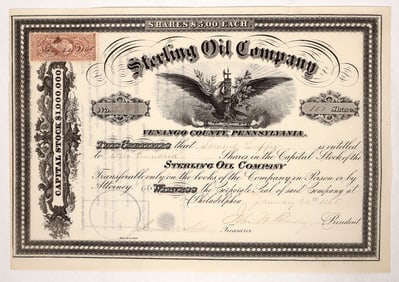 Sterling Oil Stock, 1865 [191639]
