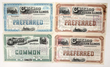 Chicago and Eastern Illinois RR, 2 Different President Sigs [192749]