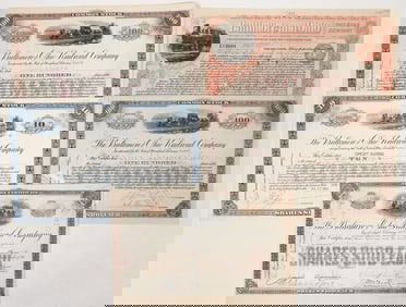 Baltimore And Ohio Railroad Stocks, 5 [192337]