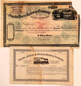 Kansas and Nebraska Railroad Stocks [199682]