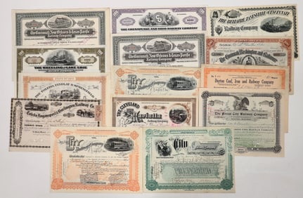 Railroad Stock Collection, Ohio, c1864-1971 (14) [191814]
