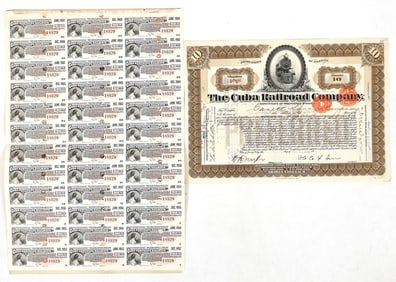 Cuba Railroad Stock And Bond [188988]