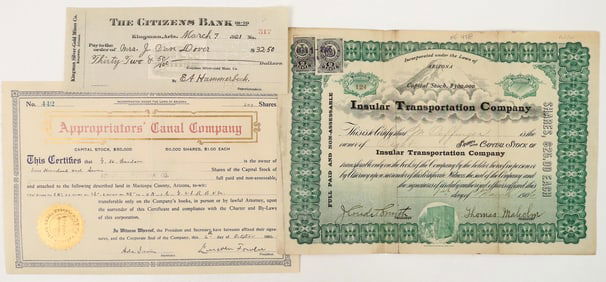 Pair of Arizona Transportation Stocks [191357]