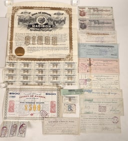 Madison County Bonds and Checks, c. 1873-1902 [189346]