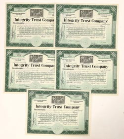 Bank Stocks Integrity Trust Penn. 1930 (5) [187630]