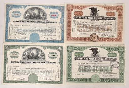 Chemical - Dewey and Almy Co. Stocks (4) [176864]