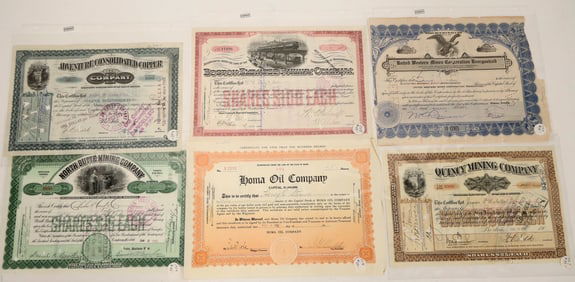 Miscellaneous Stock Certificates, c189X-1935 (13) [190112]