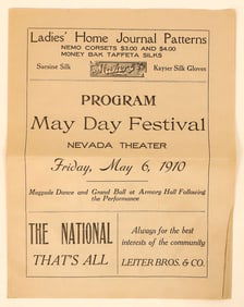 May Day 1910 Festival Program Nevada City [190653]