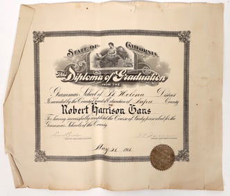 St. Helena High School Graduation Certificate, 1918 [193257]
