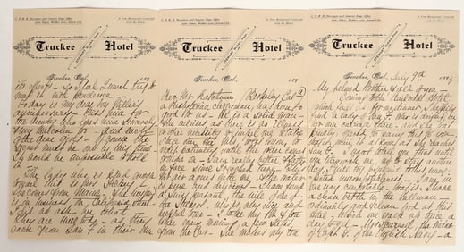 Truckee Hotel / Lake Tahoe Stage Office Letter, 1894 [199260]
