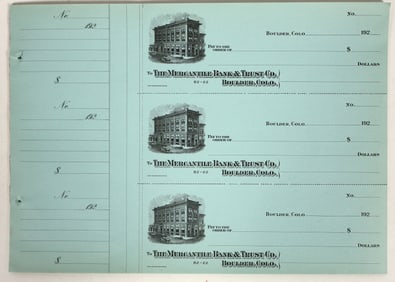 Mercantile Bank of Boulder Checks, 1920s (66) [199544]