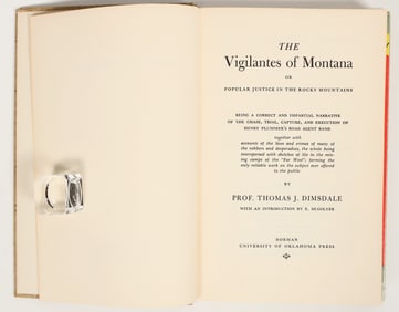 'The Vigilantes of Montana' by Dimsdale, Late Edition [198712]