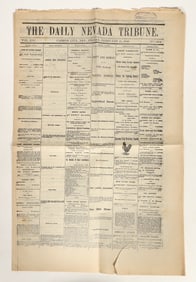 Daily Nevada Tribune Newspaper with Article About Teen Boys, Saloons, & Prostitution [196916]