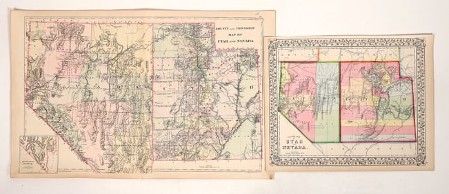 Nevada-Utah Maps (2), 1800s [191609]