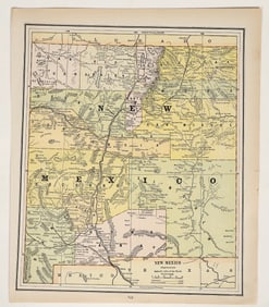 1888 Map of New Mexico Territory (and Washington) [192928]