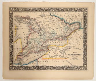 Canada West County Map [199581]