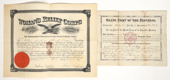 Grand Army of the Republic Certificates - 1878 [197664]