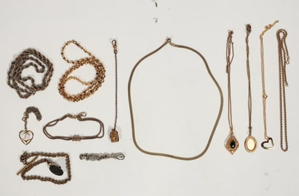 Group Of Faux Gold Necklaces  [198448]