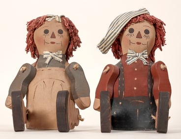 Raggedy Ann and Andy Dolls, Folk Art [189220]