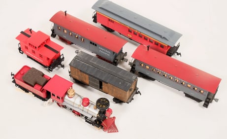 HO CPRR 4-4-0 Locomotive & Rolling Stock 1980's [185756]