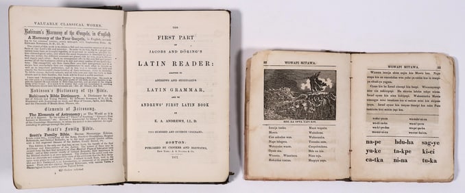 Latin Reader by Andrews & Wowapi Mitawa 1871 [163315]