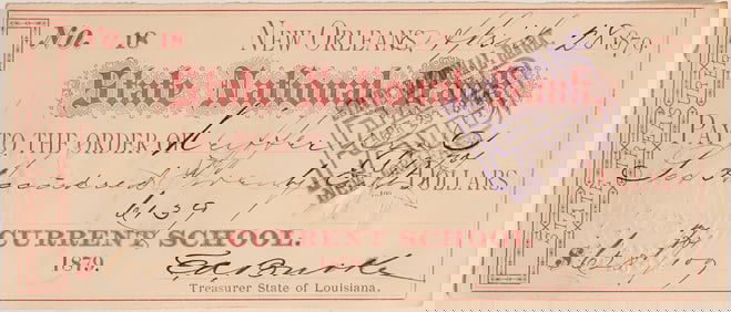 Edward A Burke, DS, 1879,  State Treasurer of Louisiana After Reconstruction [184216]