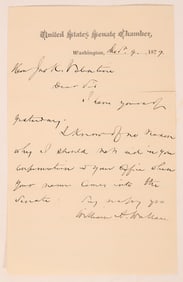 US Senator Pennsylvania Wallace Letter c1879 [181007]