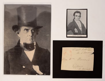 Daniel Webster Franked Cut Square Autograph, c. 1830's [183183]