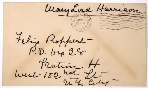 First Ladies-Mary Lord Harrison Franked Cover [184154]