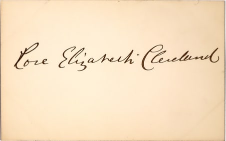 First Ladies-Rose Elizabeth Cleveland Card Autograph [184153]