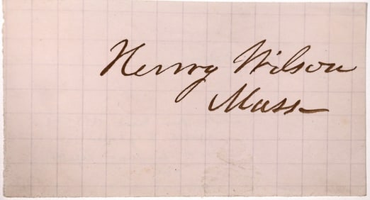 Vice President-Henry Wilson Cut Square Autograph [184150]
