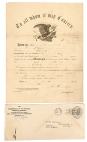 Civil War Discharge Papers for Anton Heitger of Pennsylvania Volunteers July, 1865 [189833]