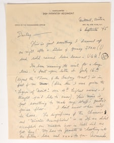 WW 2 Letter, 242 Infantry Regiment with Caricature, 1945 [189448]