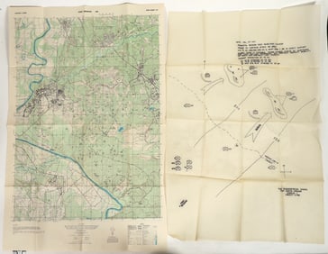 Fort Benning Georgia Military Maneuvers Maps Post WW2  [197800]
