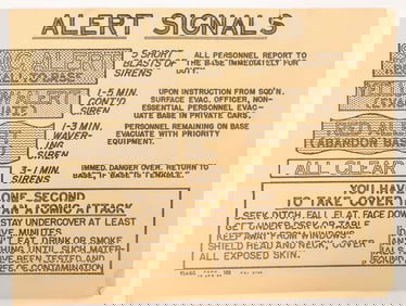 Military Alert Signal Card 1956 [189697]