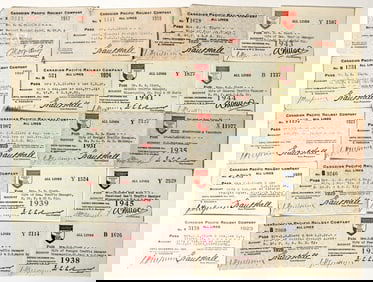 Canadian Pacific Railway Co. Passes (20) [198993]