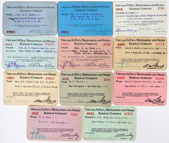 Chicago, St. Paul, Minneapolis & Omaha RR Passes (11) [198964]